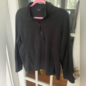 Columbia black lightweight 3/4 fleece pullover